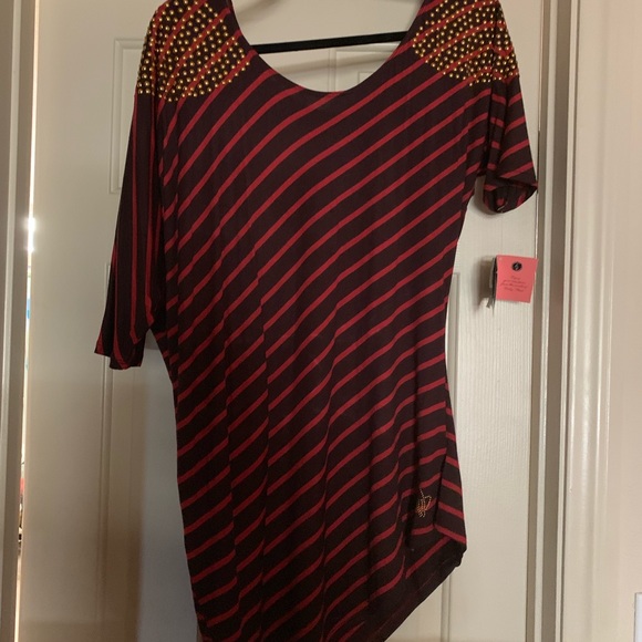 Baby Phat tunic with studded shoulder design - Picture 2 of 2